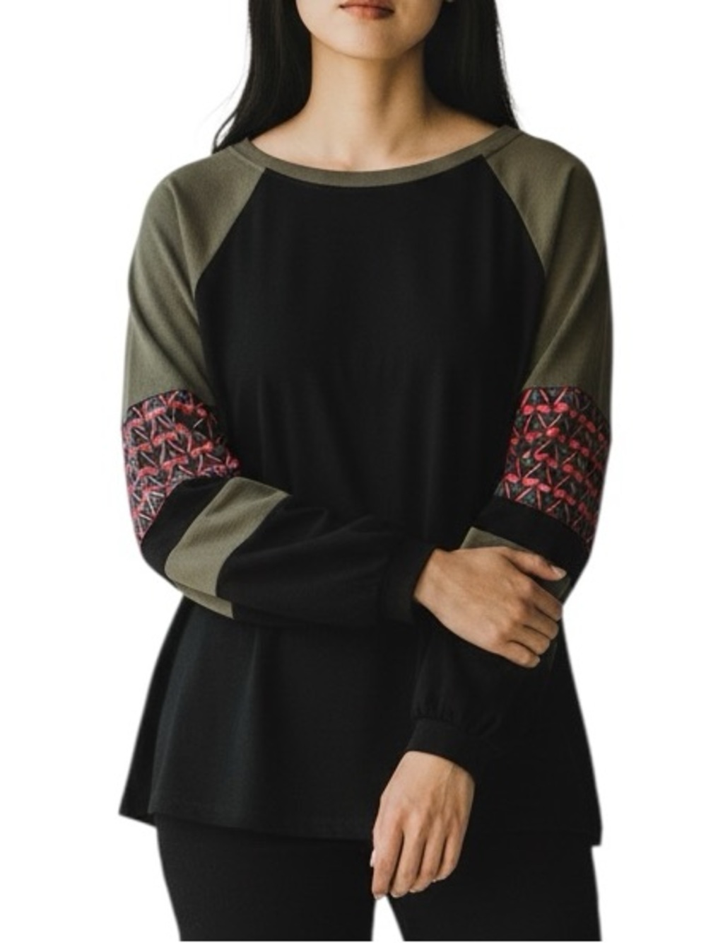 Poetsky Boho Balloon Sleeve Top